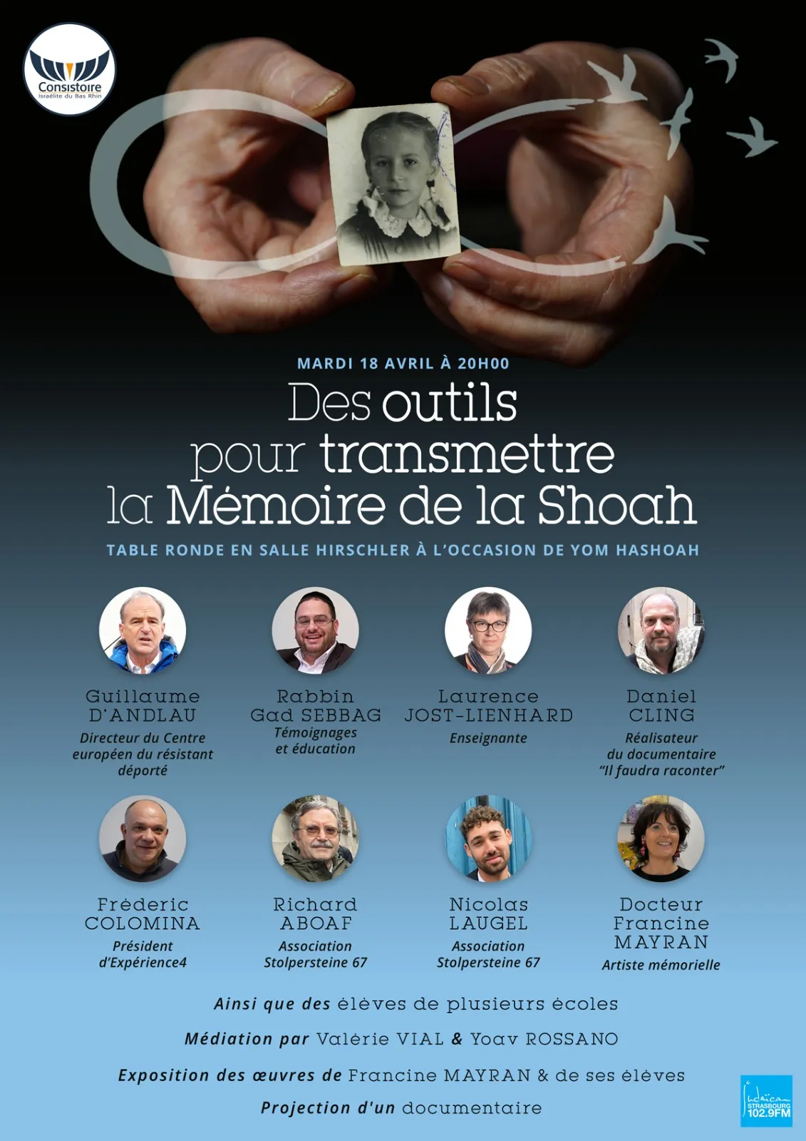 Affiche : Table ronde : Des outils pour transmettre la Mémoire de la Shoah