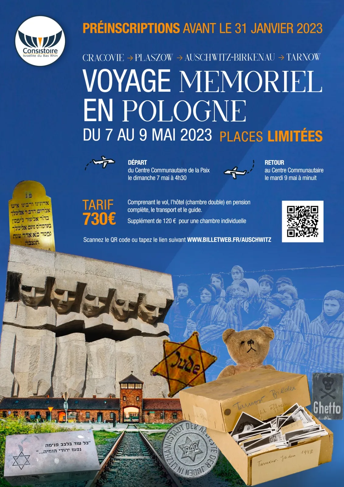 Affiche : VOYAGE MÉMORIEL EN POLOGNE - PRÉINSCRIPTIONS