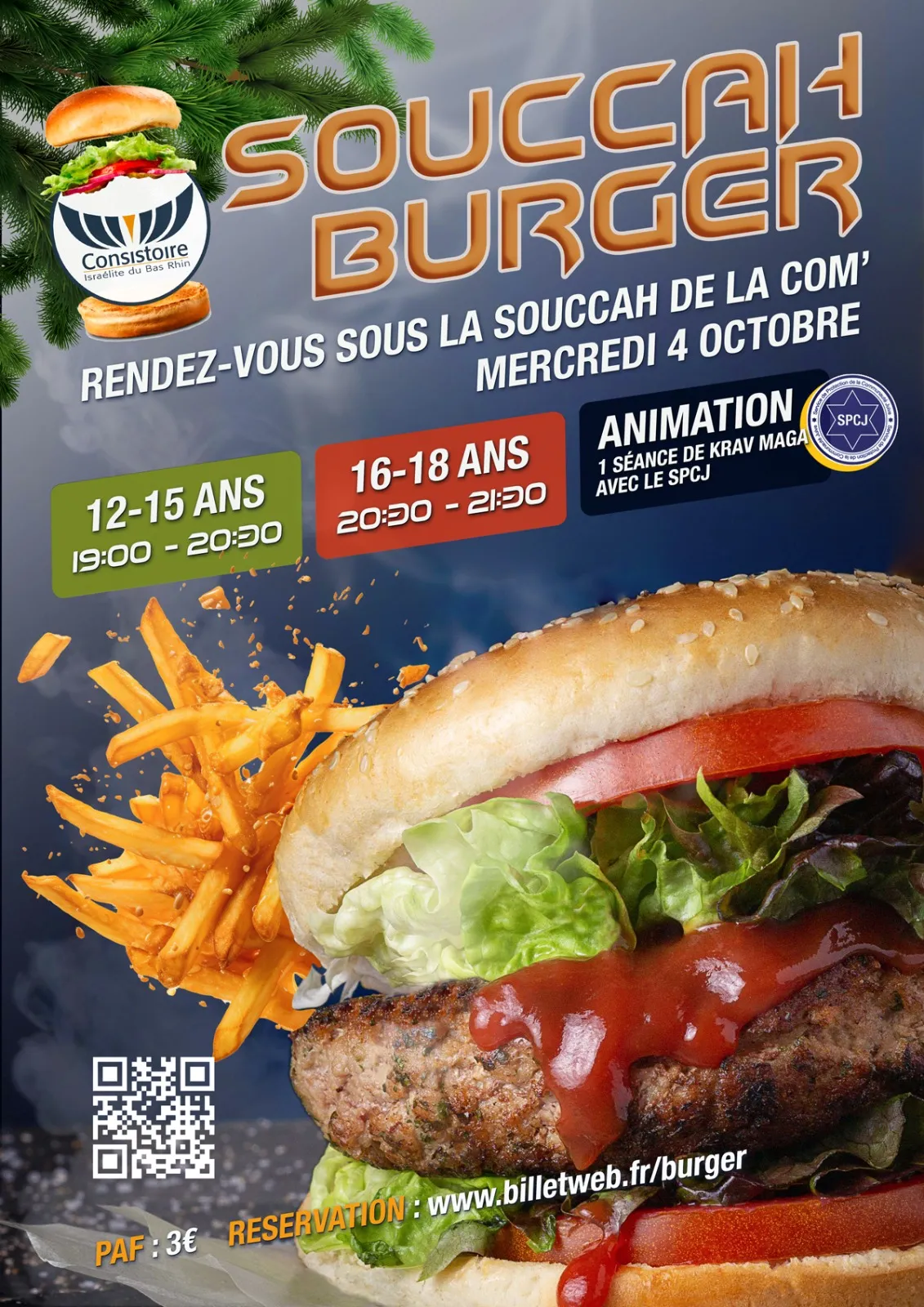Affiche : SOUCCOTH 5784 - SOUCCAH BURGER