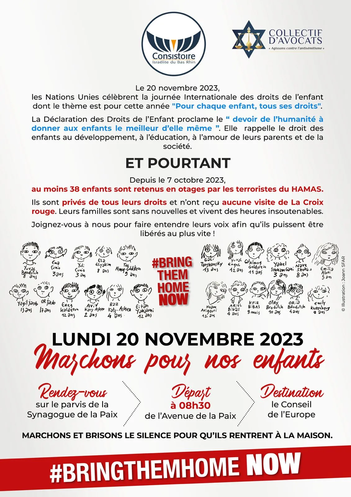 Affiche : UNE MARCHE POUR NOS ENFANTS