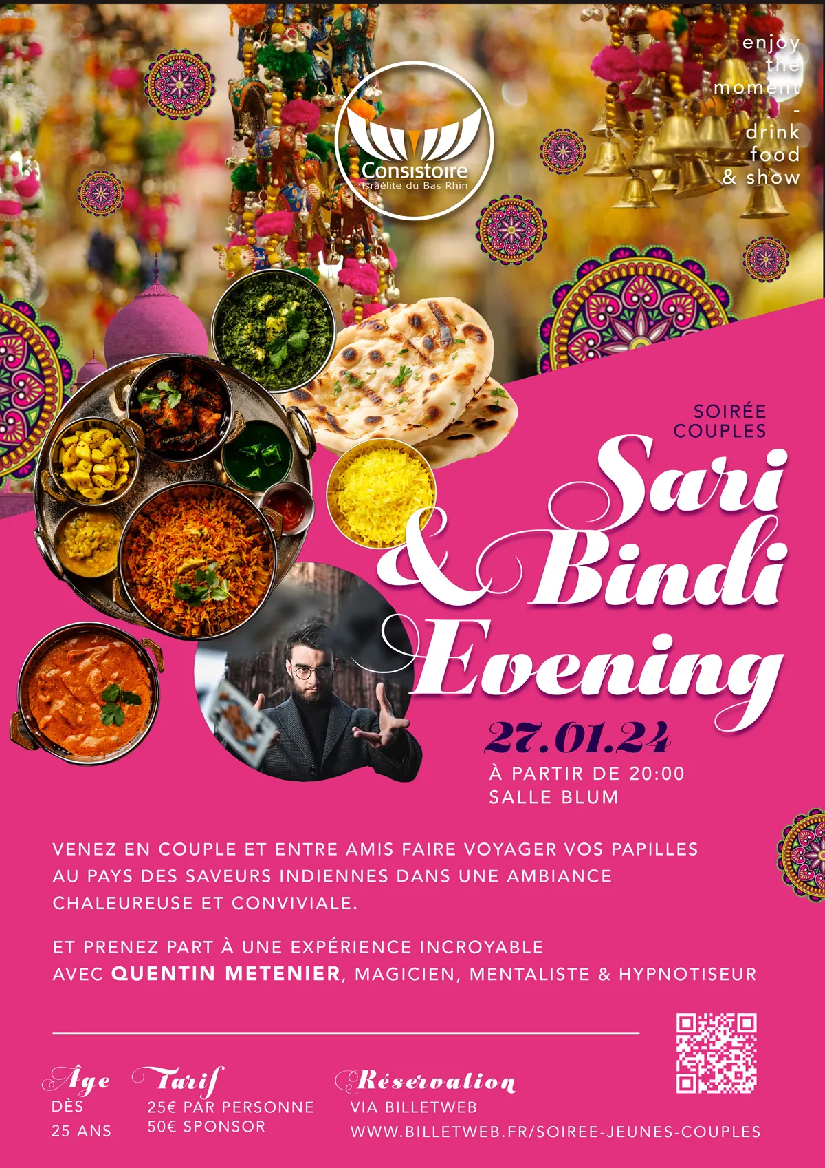 Affiche : SOIRÉE COUPLE "SARI & BINDI EVENING"