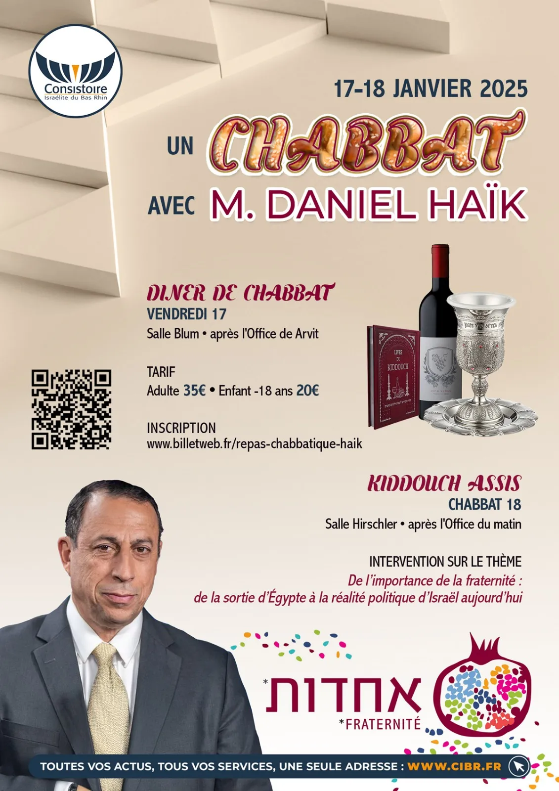 Affiche : CHABBAT CHEMOTH AVEC DANIEL HAÏK