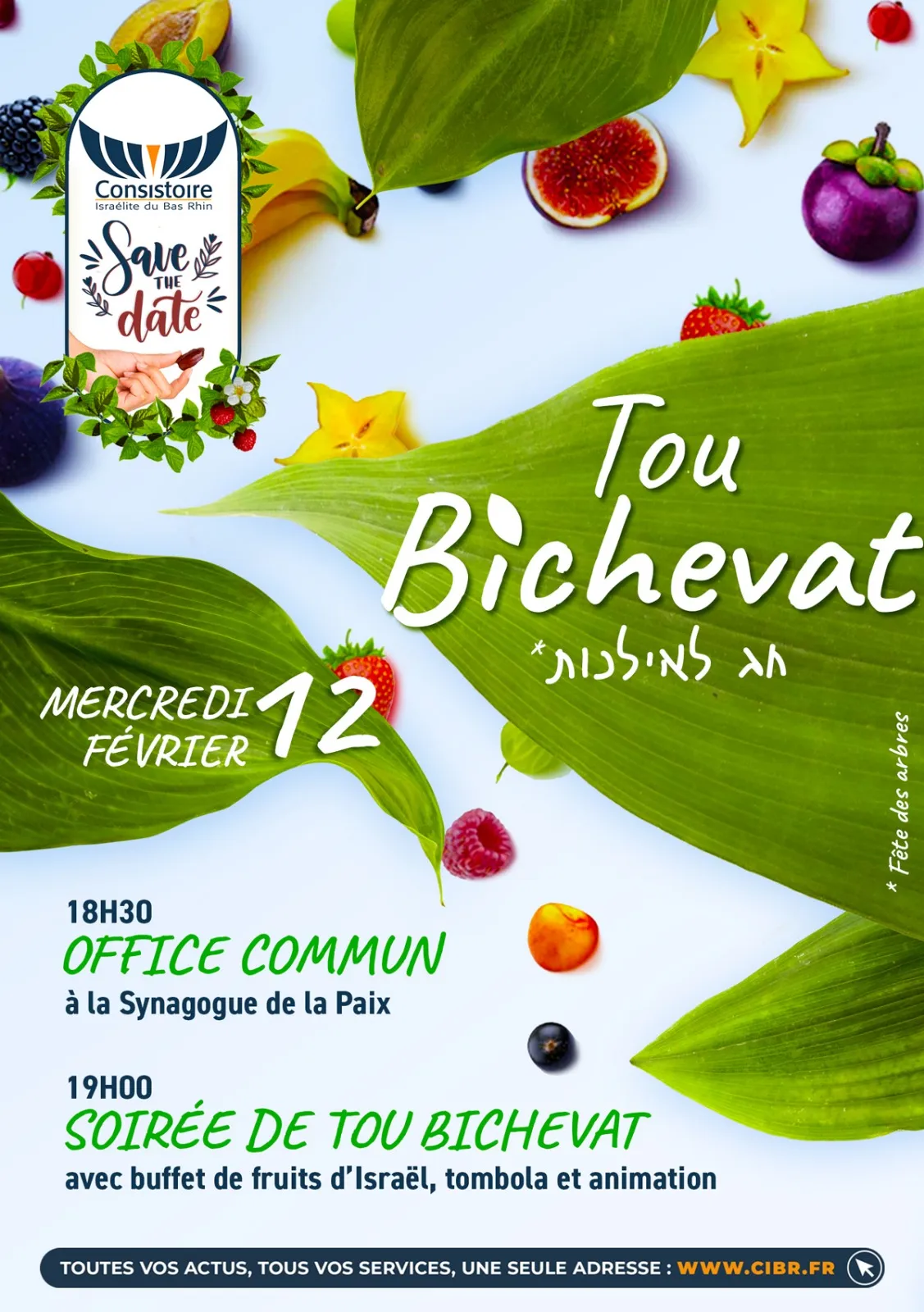 Affiche : TOU BICHEVAT 5785 - SAVE THE DATE