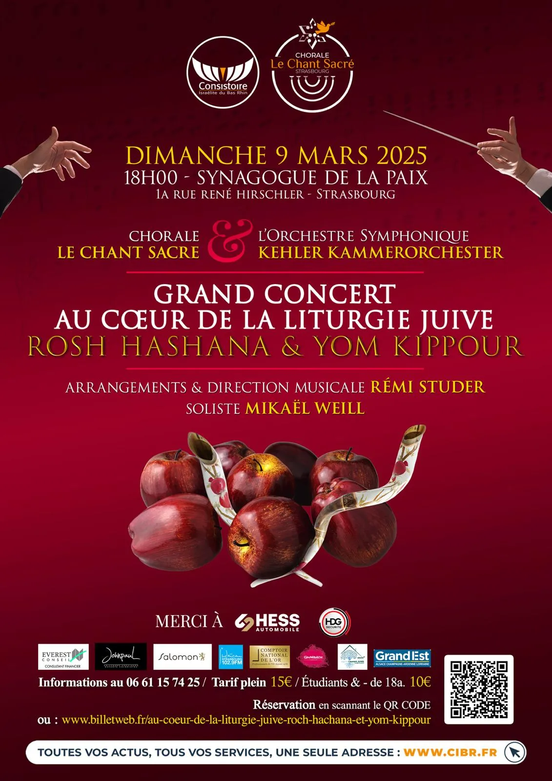 Affiche : GRAND CONCERT AU COEUR DE LA LITURGIE JUIVE